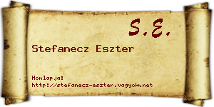Stefanecz Eszter névjegykártya