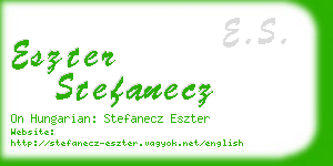 eszter stefanecz business card